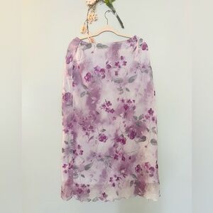 Ethereal Floral Midi Skirt | 90’s | Spring florals | Purple | Beautiful